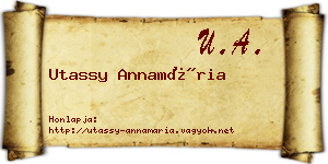 Utassy Annamária névjegykártya