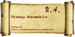 Utassy Annamária névjegykártya