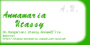 annamaria utassy business card